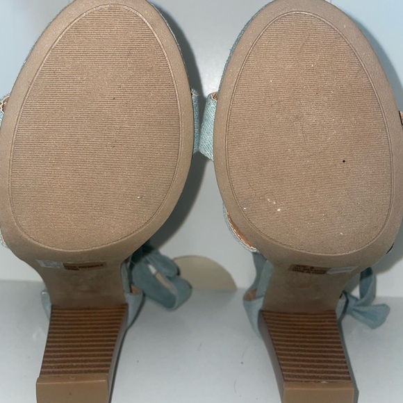 Y2k Denim heels Blue heels zip up strappy heels - Picture 5 of 7